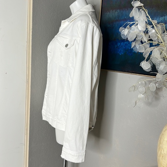 NWT J Brand Men's White Noah Distressed Denim Jacket In Jortis Size M JB002073 - Picture 3 of 9